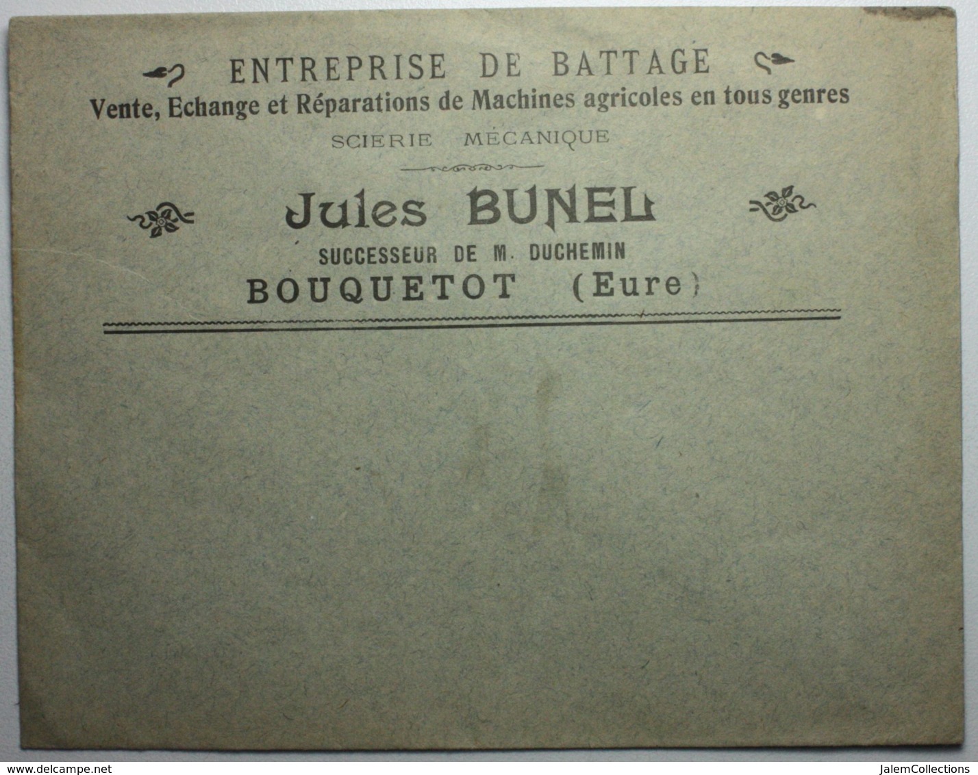 Enveloppe Publicitaire - Charbons, Battage, Chaussures Et Préfecture S.I (5 Pièces) - Advertising