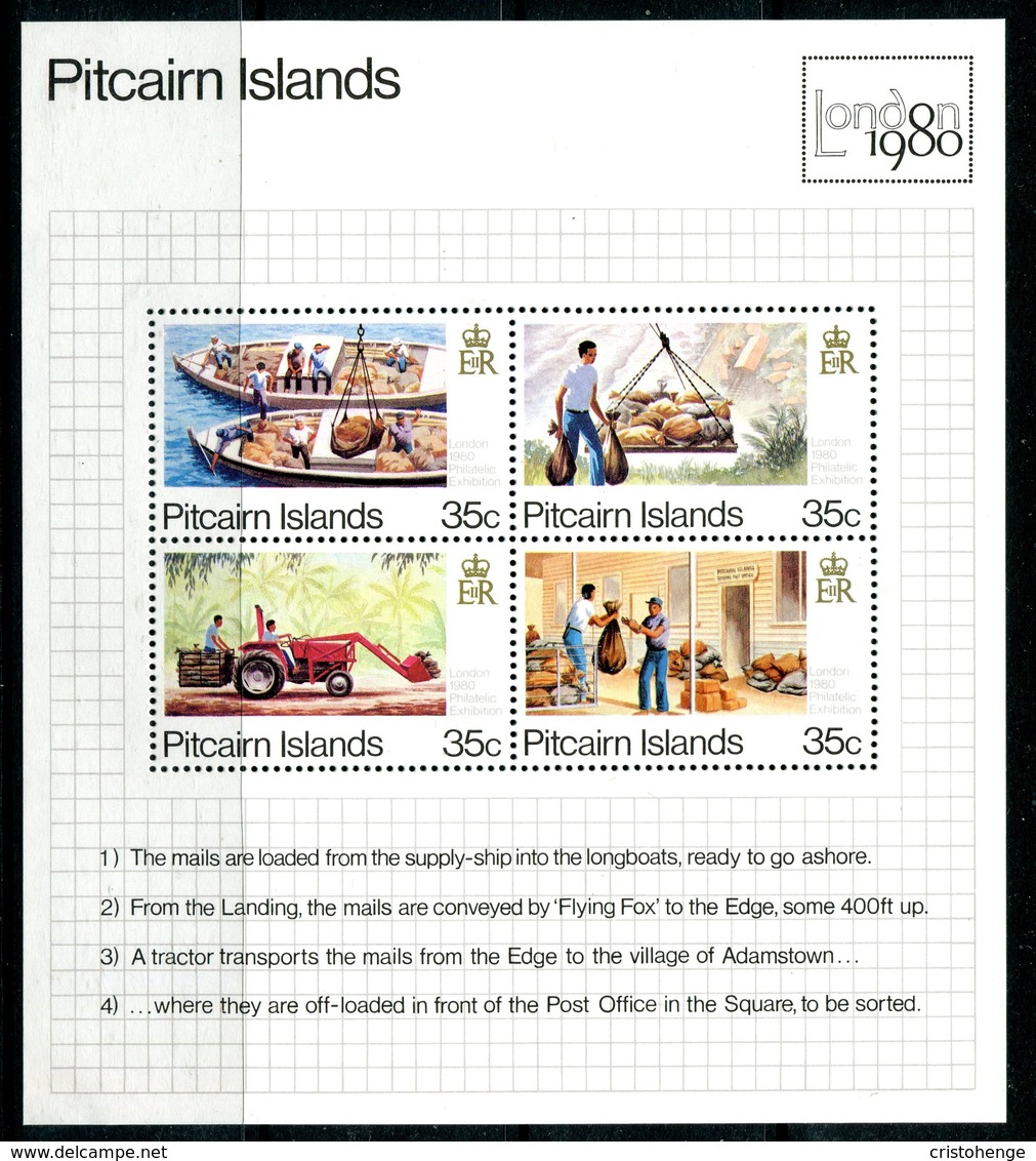 Pitcairn Islands 1980 London '80 Stamp Exhibition MS MNH (SG MS205) - Pitcairn Islands