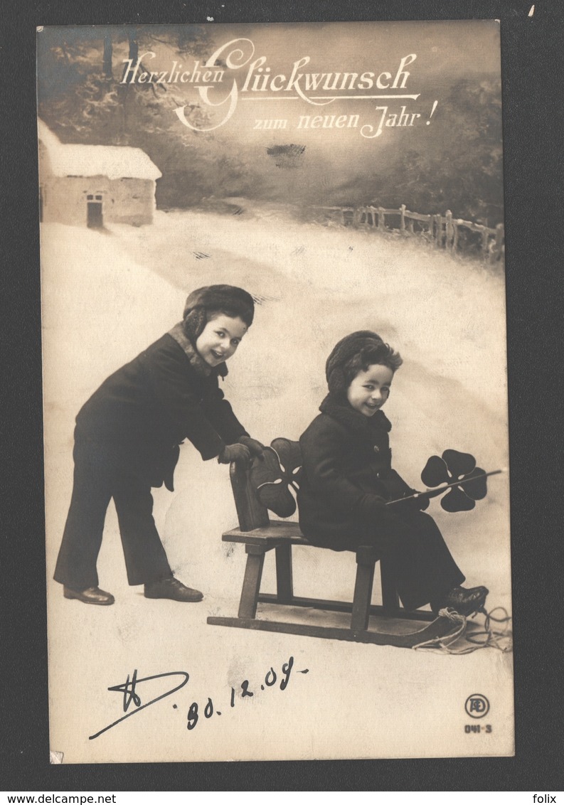 Fantaisie / Fantasy / Fantasie - Enfants Avec Traîneau / Children With Sled / Kinderen Met Slee - 1909 - Scènes & Paysages