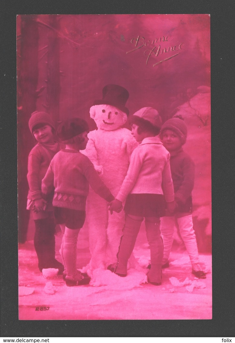 Fantaisie / Fantasy / Fantasie - Enfants Avec Bonhomme De Neige / Children With Snowman / Kinderen Met Sneeuwman - Scènes & Paysages