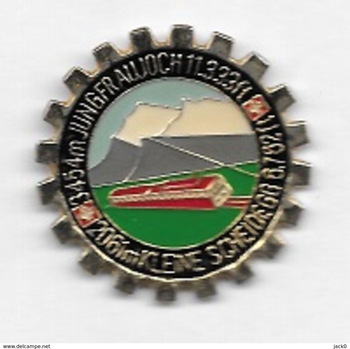 Pin' S  SUISSE, Train 2061 M KL KLEINE  SCHEIDEGG  6. 762 Ft, 345 M  JUNGFRAUJOCH 11.333 Ft - TGV