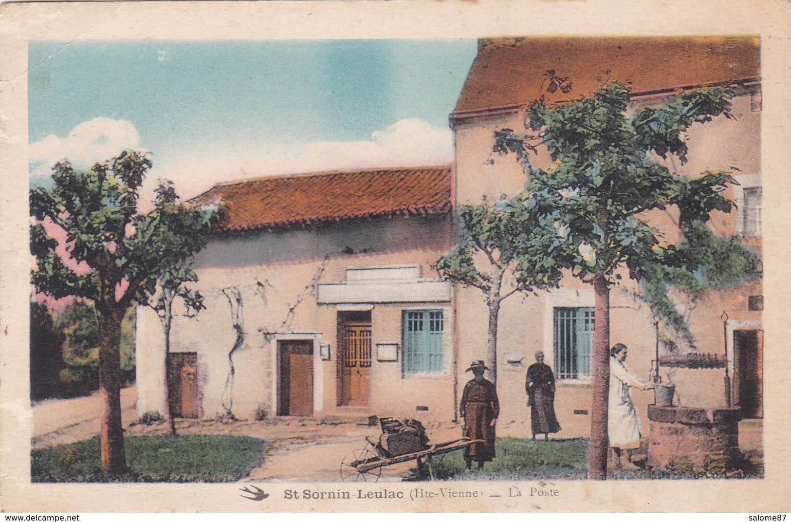 Cpa SAINT SORNIN LEULAC LA POSTE Carte Couleur - Altri & Non Classificati