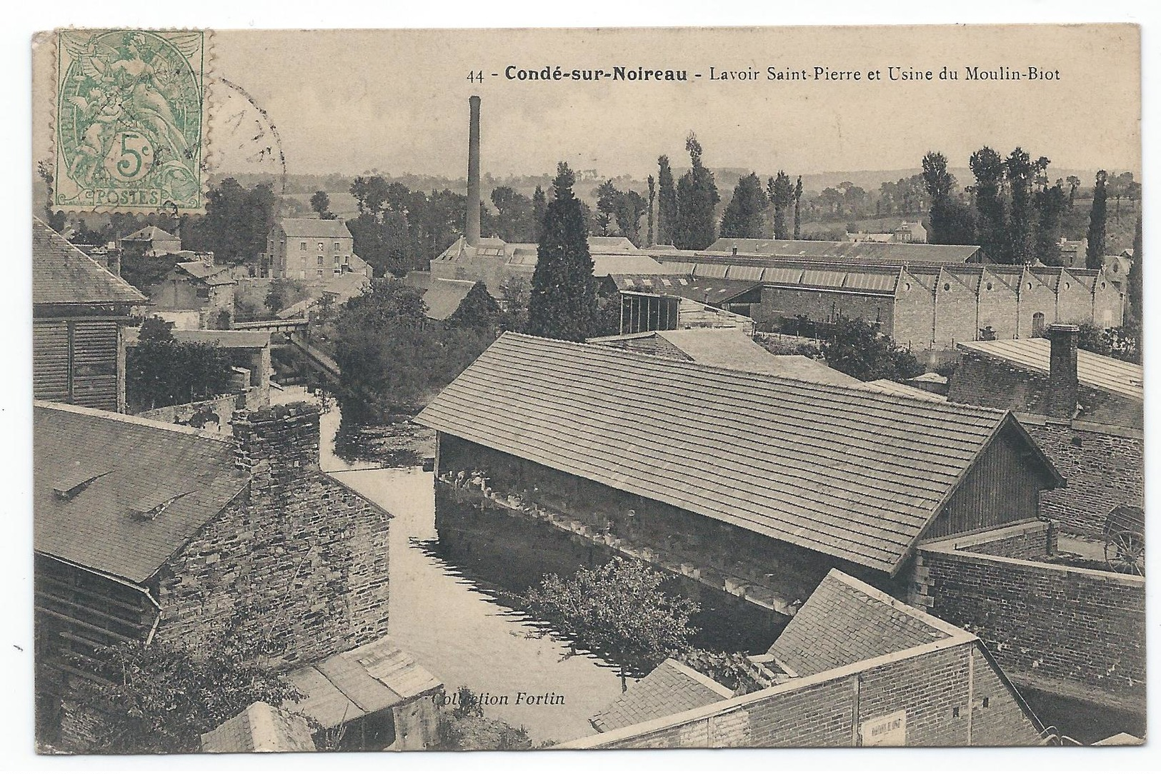 Condé Sur Noireau ( 14 - Calvados ) - Lavoir Saint Pierre Et Usine Du Moulin Biot - TTB Etat - Autres & Non Classés