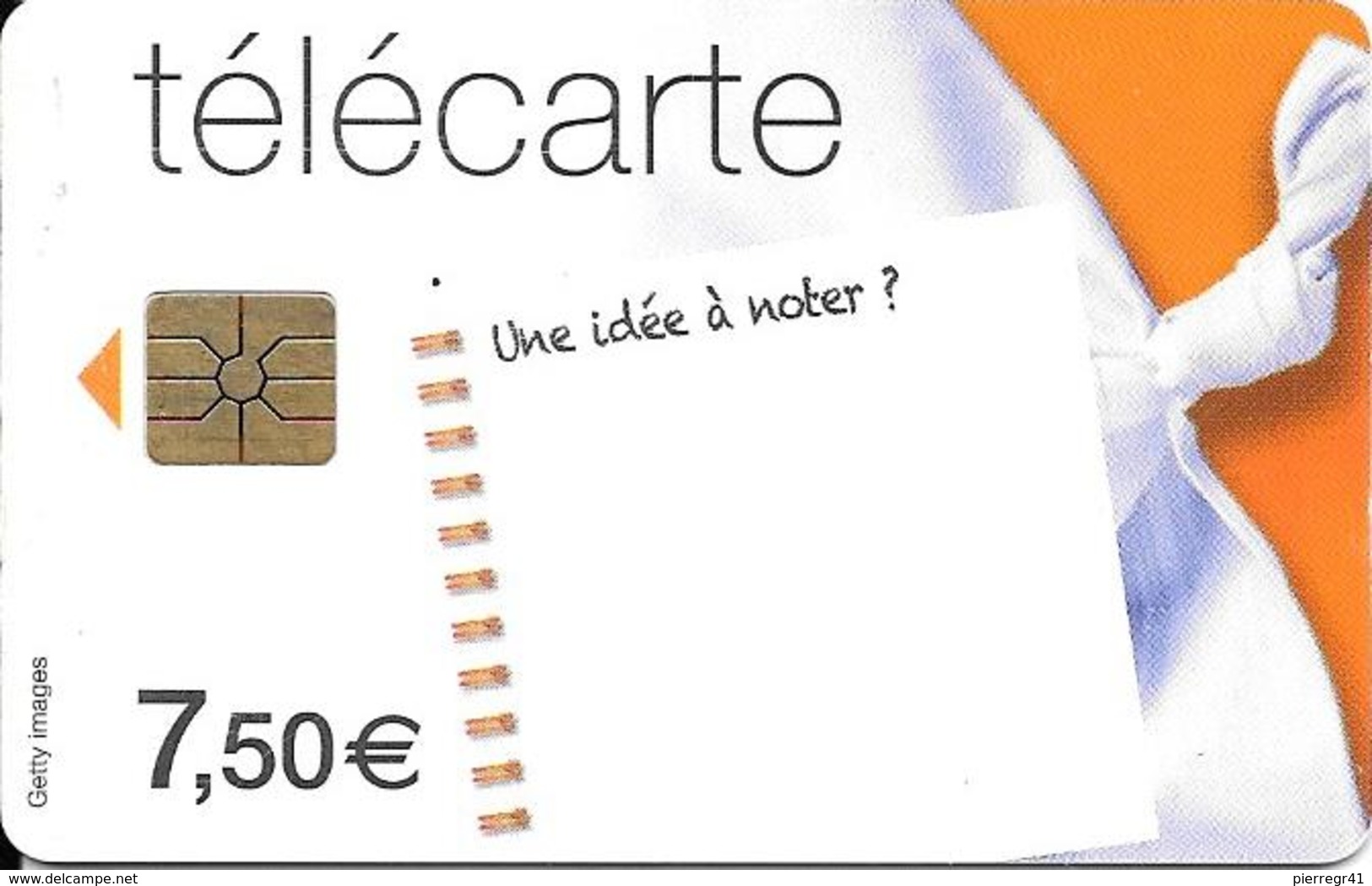 CARTE-PUCE-7.5€-CC-FT12-U NE IDEE A-NOTER?--31/03/2014-UTILISE-TBE - Non Classés