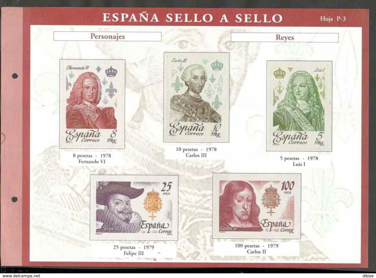 España sello a sello. Colección limitada  numerada. 18 entregas El País. N° 3 a 6. 8 a 14. 33 a 35. 48 a 51. Reproducion