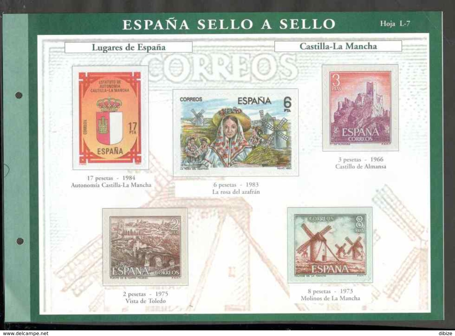 España sello a sello. Colección limitada  numerada. 18 entregas El País. N° 3 a 6. 8 a 14. 33 a 35. 48 a 51. Reproducion