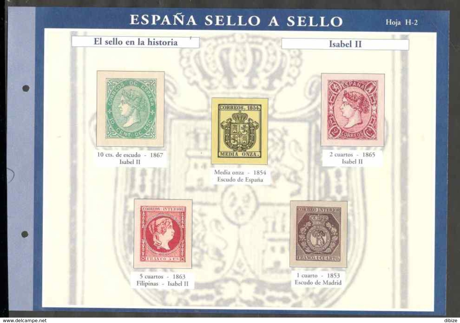 España sello a sello. Colección limitada  numerada. 18 entregas El País. N° 3 a 6. 8 a 14. 33 a 35. 48 a 51. Reproducion