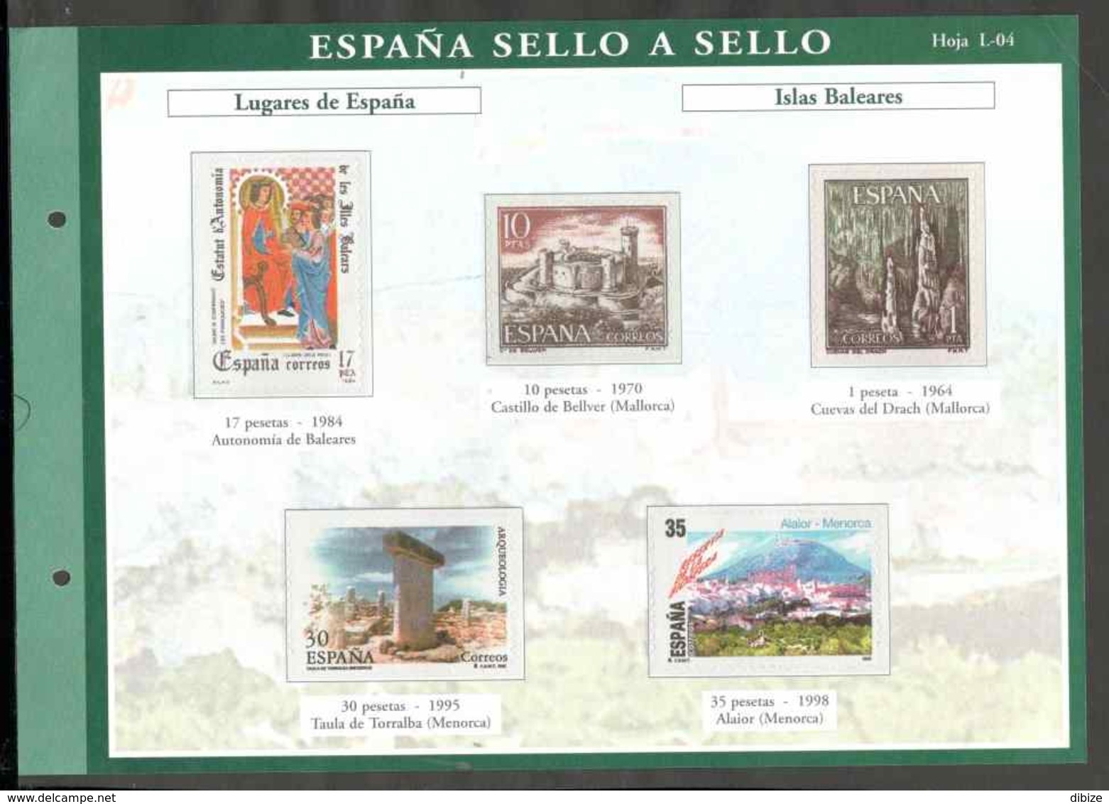 España sello a sello. Colección limitada  numerada. 18 entregas El País. N° 3 a 6. 8 a 14. 33 a 35. 48 a 51. Reproducion