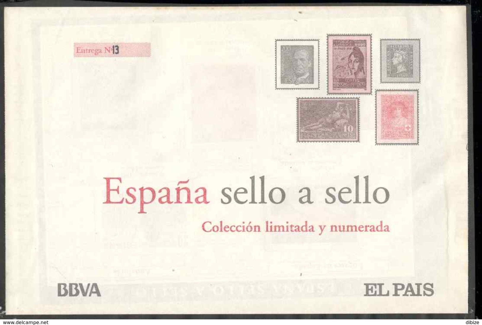 España sello a sello. Colección limitada  numerada. 18 entregas El País. N° 3 a 6. 8 a 14. 33 a 35. 48 a 51. Reproducion