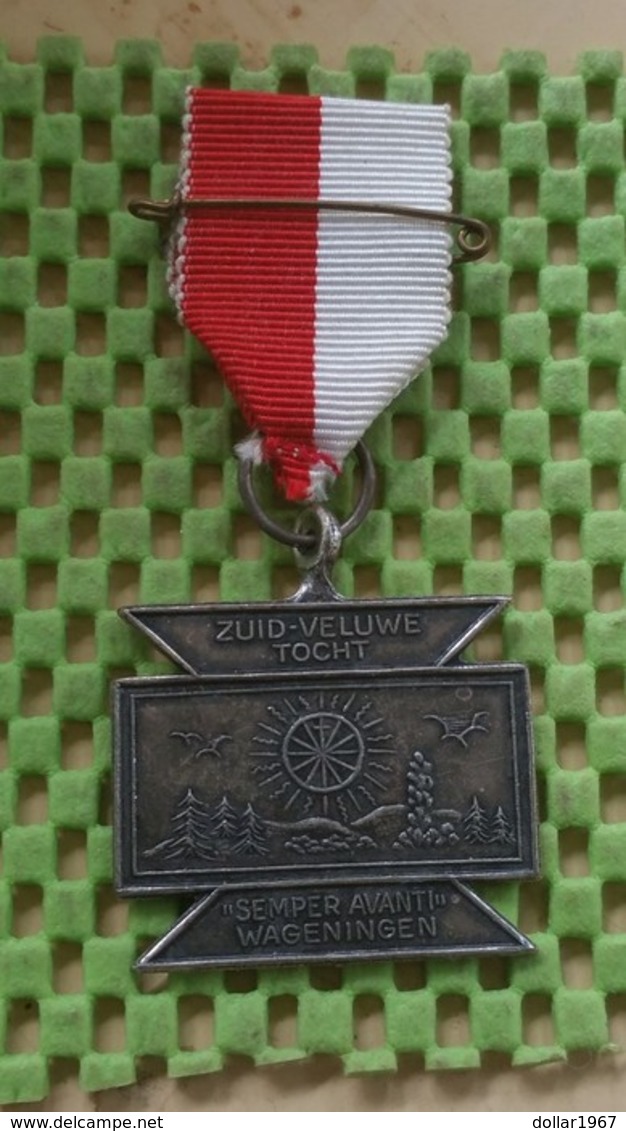 Medaille :Netherlands  - Zuid Veluwe Tocht "Semper Avantie"Wageningen  / Vintage Medal - Walking Association - Andere & Zonder Classificatie