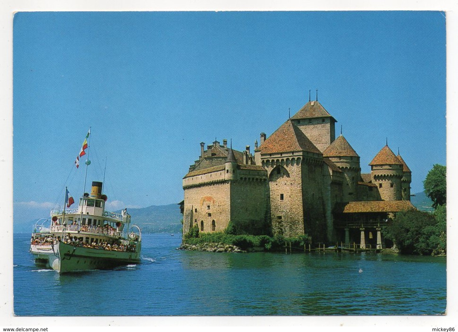 Suisse -- VEYTAUX -- Le Chateau De Chillon  (bateau Sur Le Lac Léman) - Veytaux
