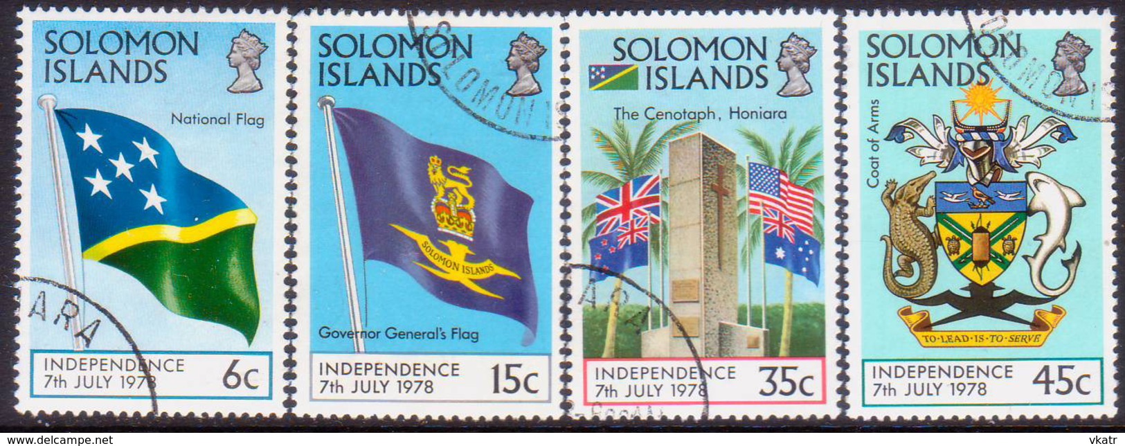 SOLOMON ISLANDS 1978 SG #360-63 Compl.set Used Independence - Solomoneilanden (1978-...)