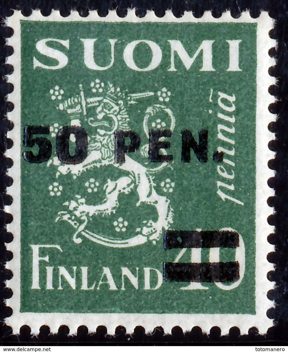 FINLAND 1931 Definitive Lion Surcharged, MI 170 II**MNH - Nuovi