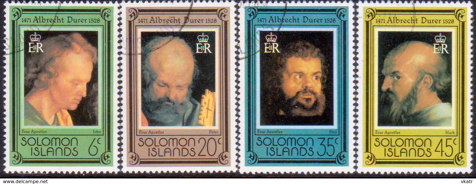 SOLOMON ISLANDS 1978 SG #364-67 Compl.set Used A.Dürer - Solomon Islands (1978-...)