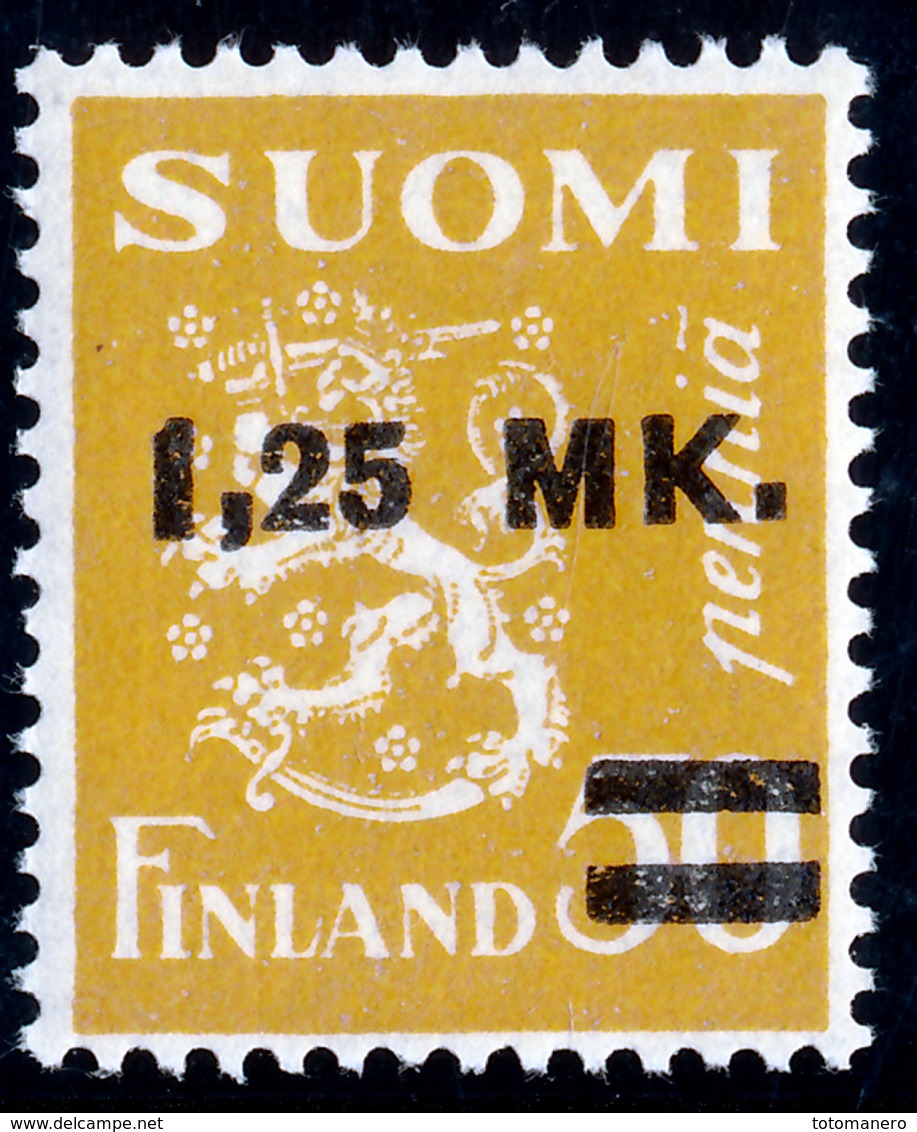 FINLAND 1931 Definitive Lion Surcharged, MI 171 II**MNH - Nuovi