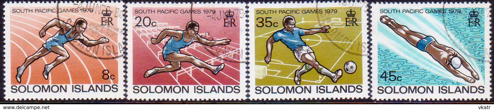 SOLOMON ISLANDS 1979 SG #380-83 Compl.set Used South Pacific Games, Fiji - Isole Salomone (1978-...)