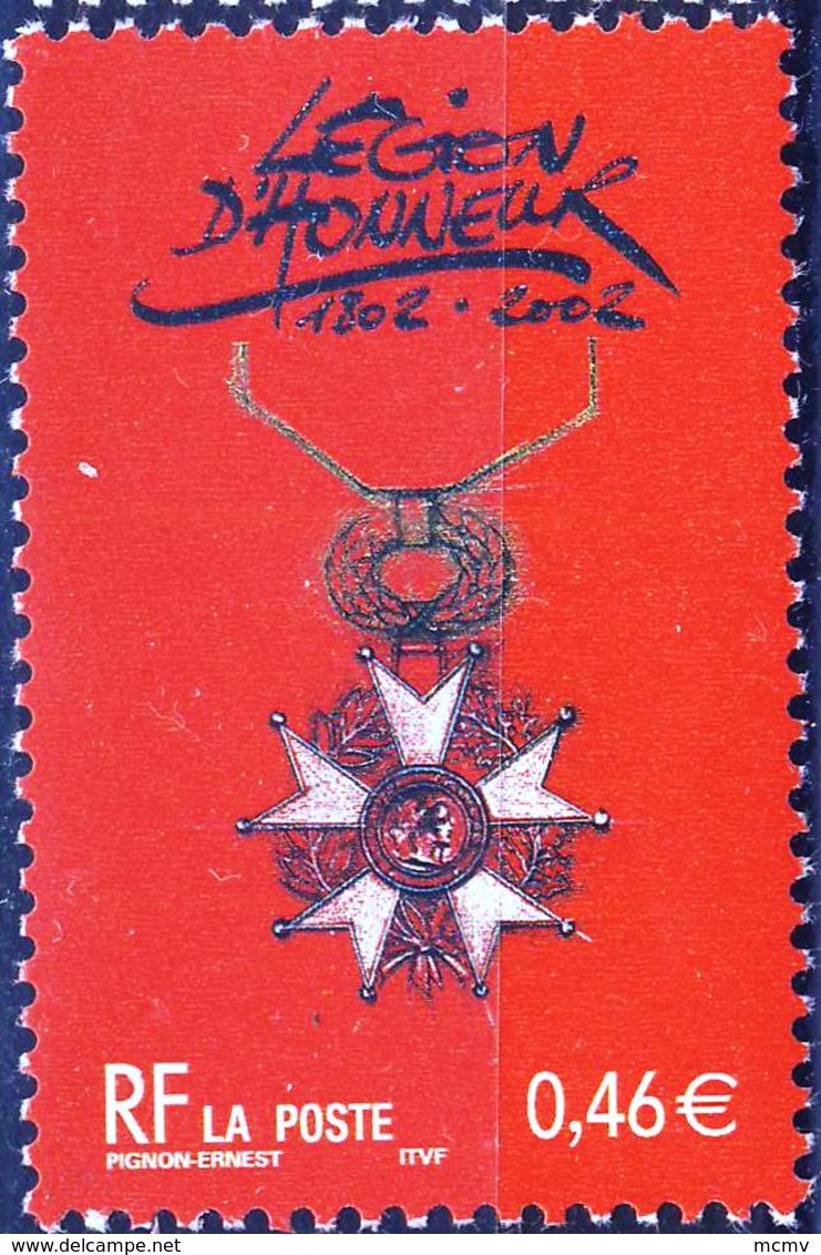 3490  Médaille LEGION D 'HONNEUR  NEUF** ANNEE 2002 - Unused Stamps