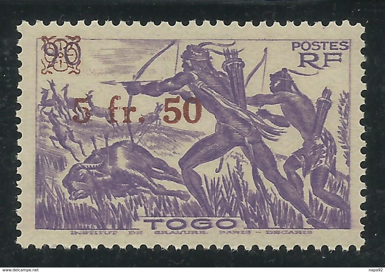 TOGO 1944 YT 233** SANS CHARNIERE NI TRACE - SURCHARGE - Nuovi