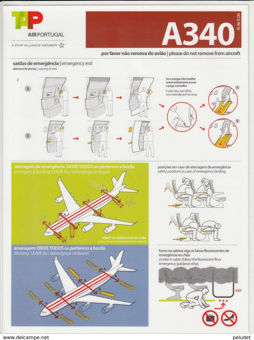 A340 - SAFETY INSTRUCTIONS - TAP - Fichas De Seguridad