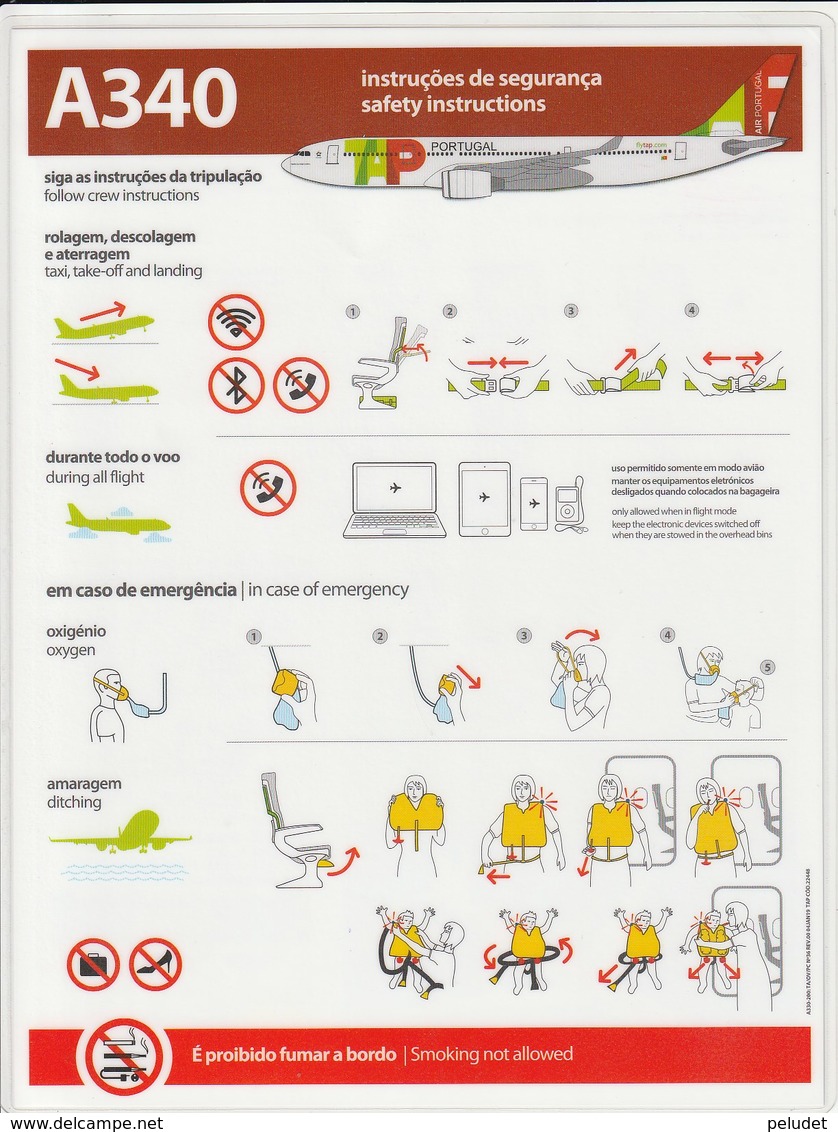 A340 - SAFETY INSTRUCTIONS - TAP - Fichas De Seguridad