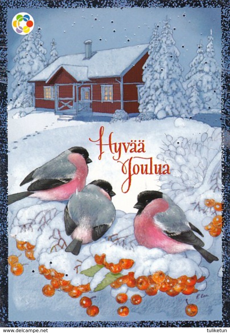 Postal Stationery - Birds - Bullfinches - Winter Landscape - Cancer Foundation - Suomi Finland - Postage Paid - RARE - Entiers Postaux