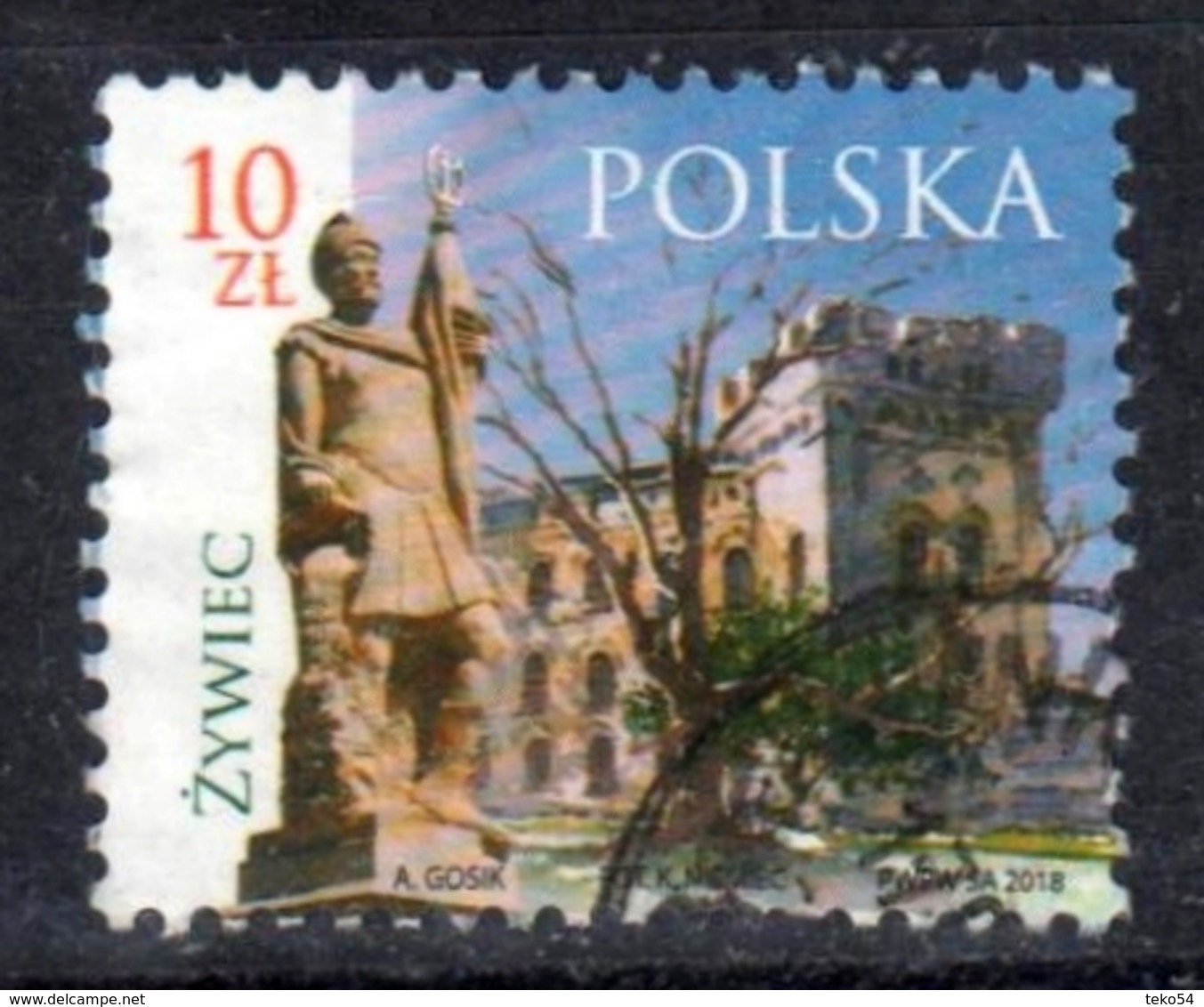 2018 Poland Polen Pologne Mi. 4996 Gestempelt, Polnische Städte: Zywiec, S. Scan - Usados