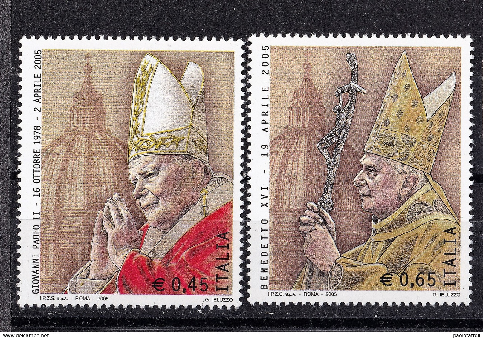 Italy, 2005-  Papa Giovanni Paolo II E Benedetto XVI. Full Issue. MintNH - 2001-10: Nieuw/plakker