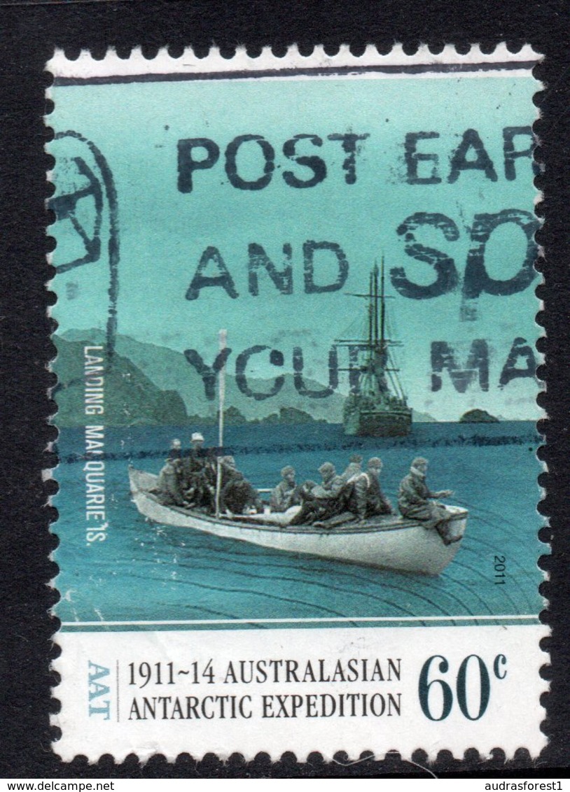 2011 AAT AUSTRALIA Expedition Landing At Island Very Fine Postally Used 60c Stamp - Gebraucht