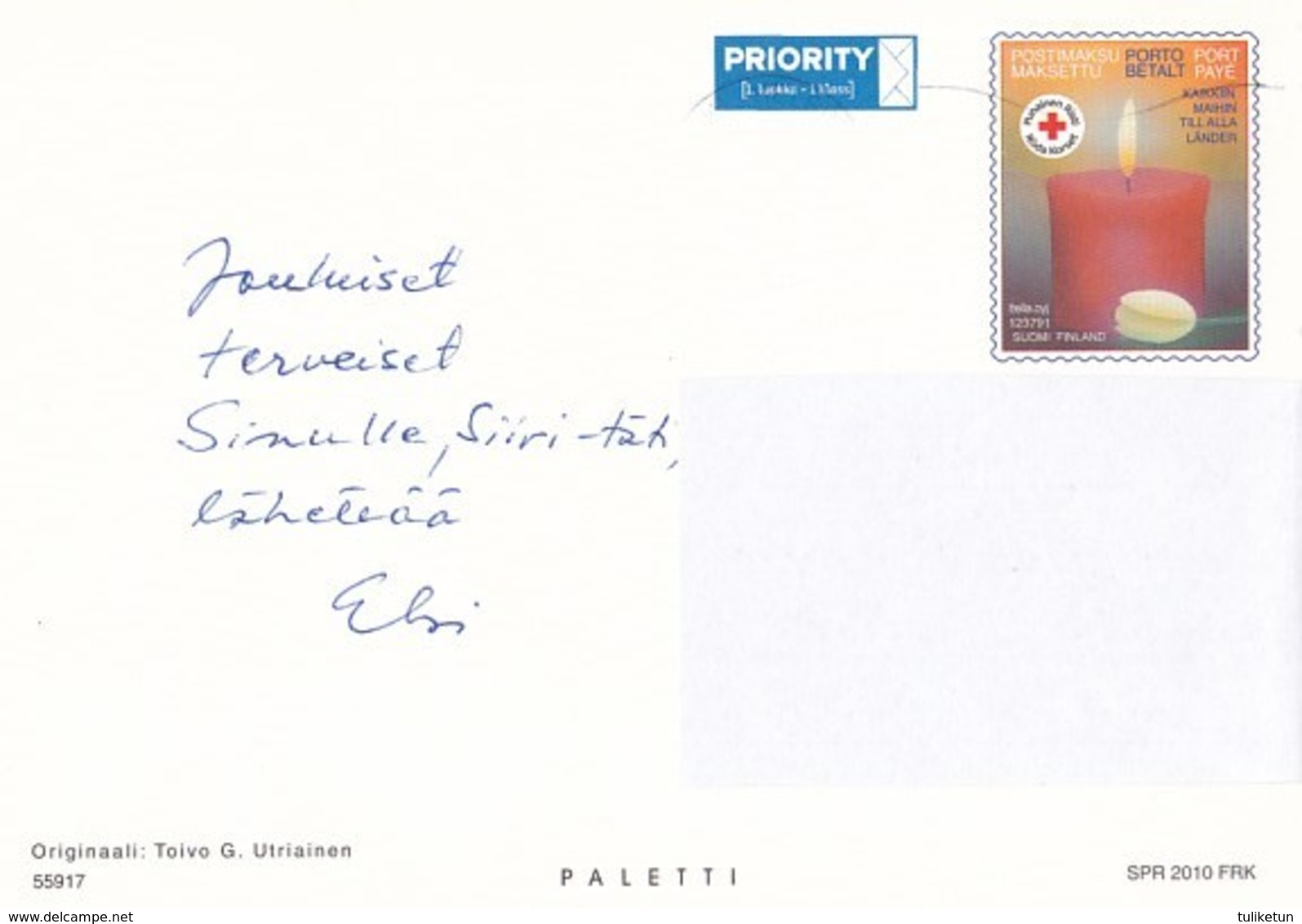 Postal Stationery - Birds - Bullfinches On Oatmeal In Winter Landscape - Red Cross 2010 - Suomi Finland - Postage Paid - Entiers Postaux