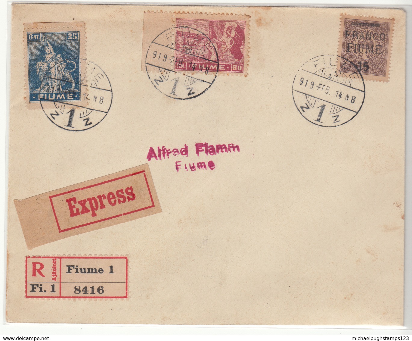 Fiume / Italy / Hungary / Express Mail - Ohne Zuordnung