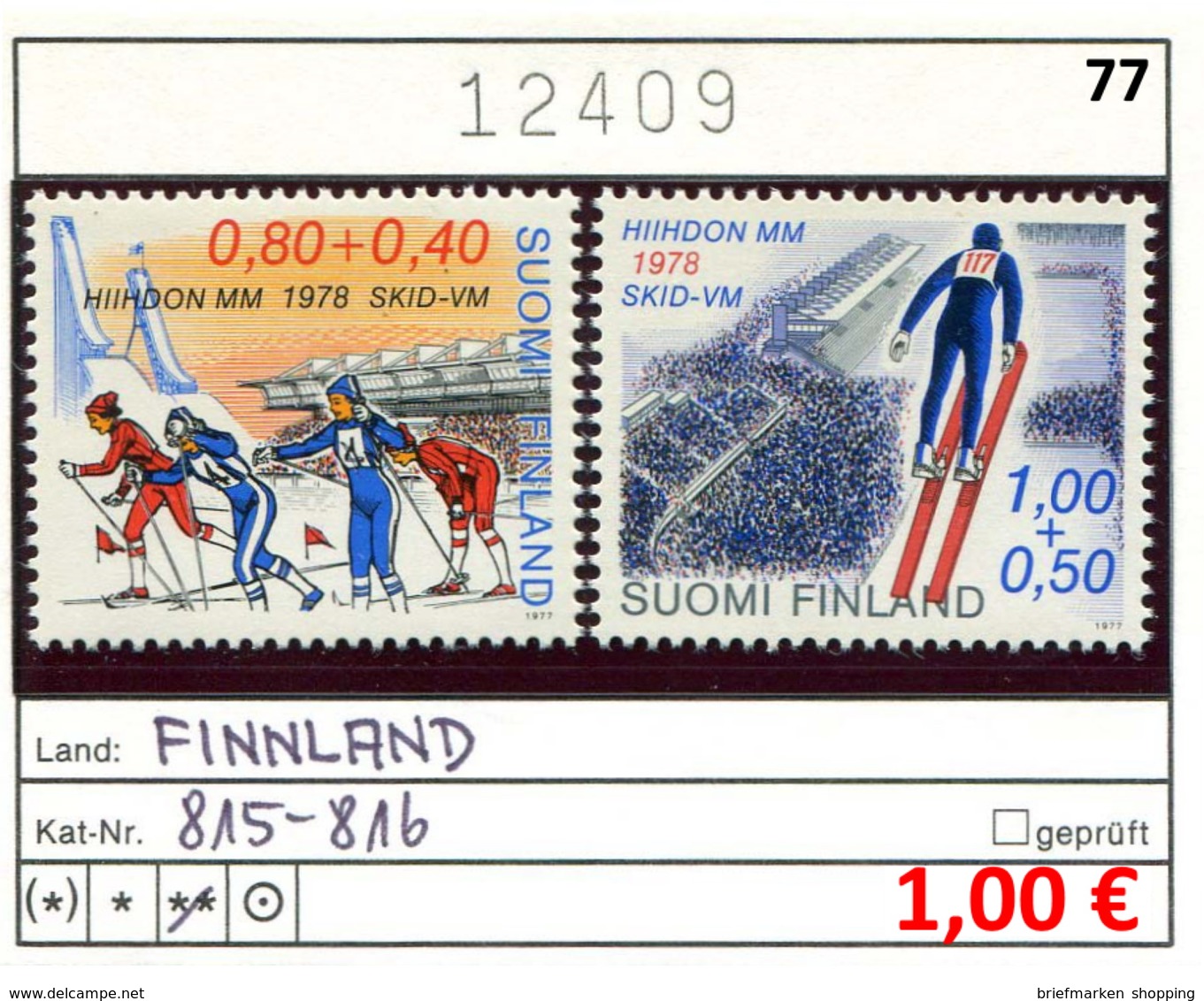 Finnland - Finland - Suomi - Finlande - Michel 815-816 - ** Mnh Neuf Postfris - - Ungebraucht