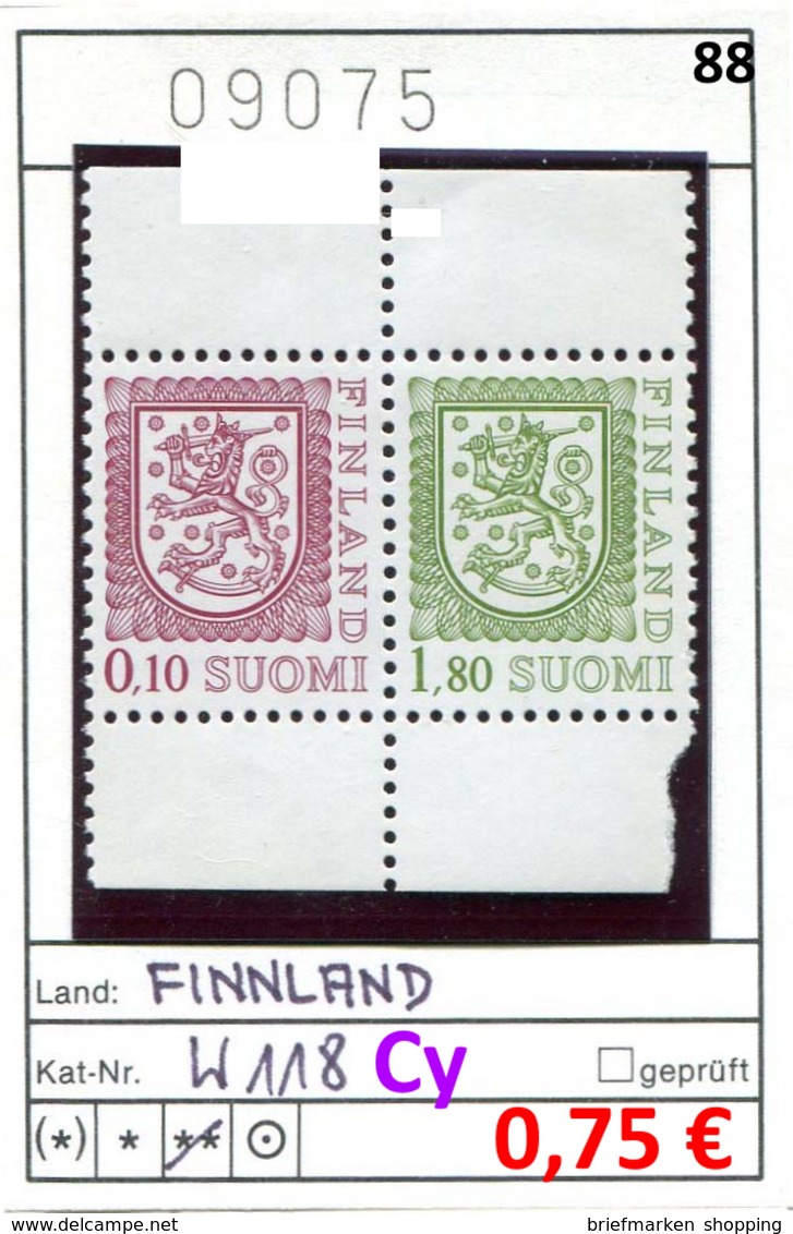 Finnland - Finland - Suomi - Finlande - Michel W118 Cy - ** Mnh Neuf Postfris - - Ungebraucht