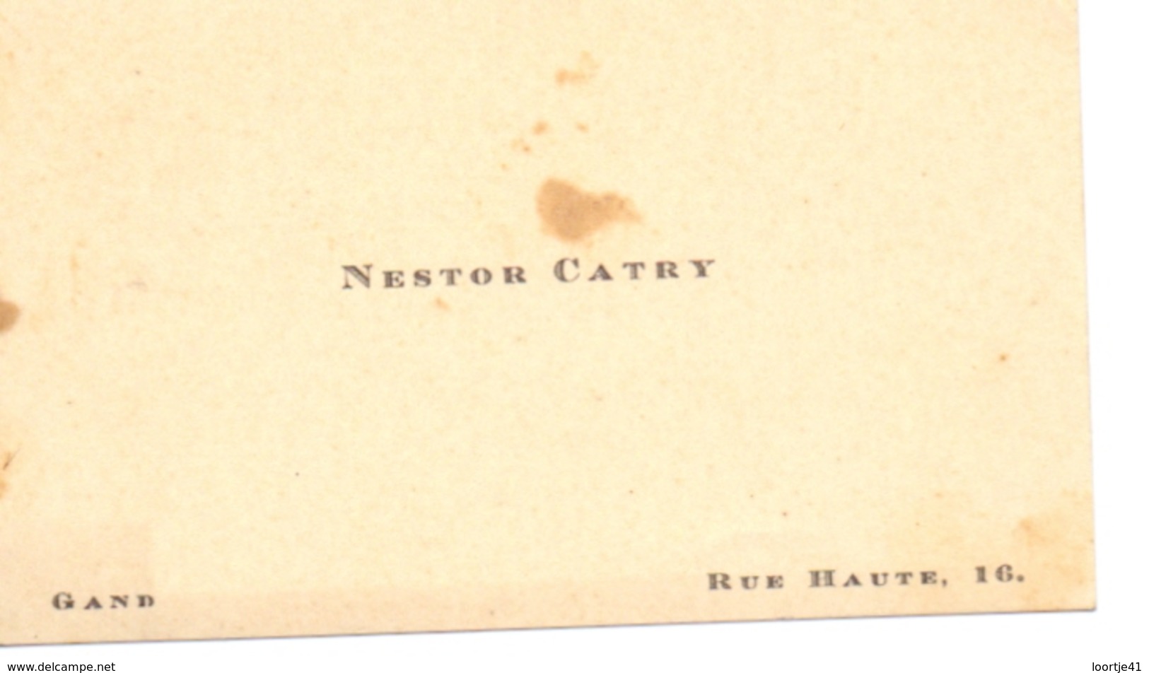 Visitekaartje - Carte Visite - Nestor Catry -  Gent - Cartes De Visite