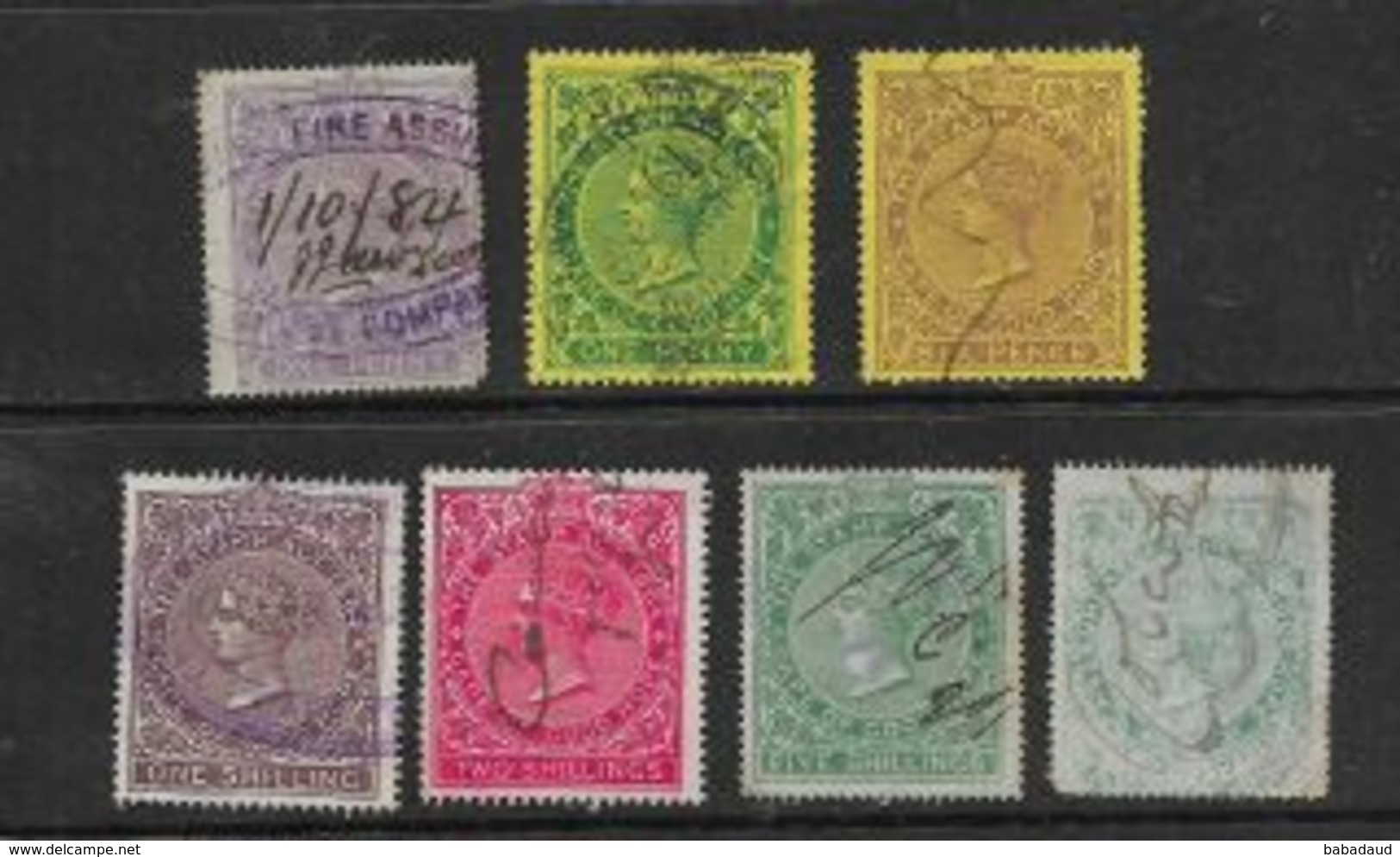 South Africa, CoGH Revenues,1d,1d,6d, 1/-, 2/-, 5/-,7'6, Low Catalogue Values, 7'6 Is Rubbed, - Cape Of Good Hope (1853-1904)