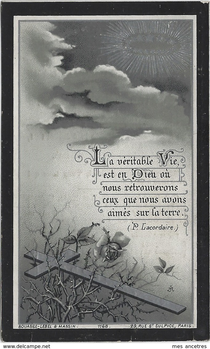 En 1901 Bailleul (59) Désiré VERHAEGHE Ep Rosalie DEBRUYNE 70 Ans - Décès