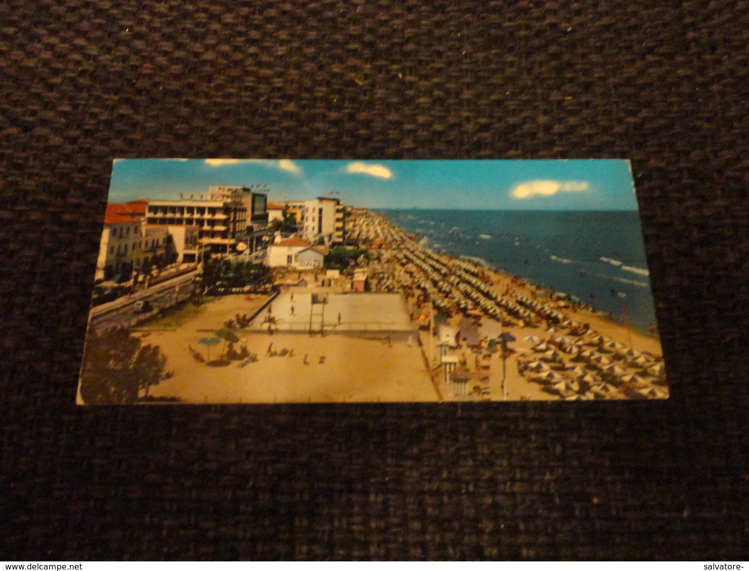 CARTOLINA IGEA MARINA - LA SPIAGGIA-VIAGGIATA 1965-FORMATO STER - Rimini