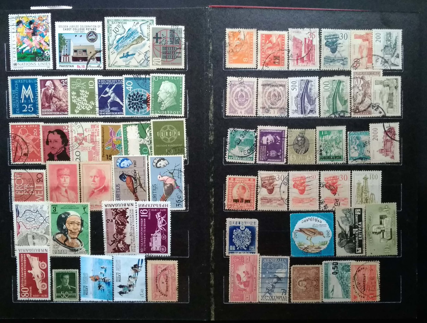 Worldwide thematic coll of 700 diff stamps postal used 24 pages