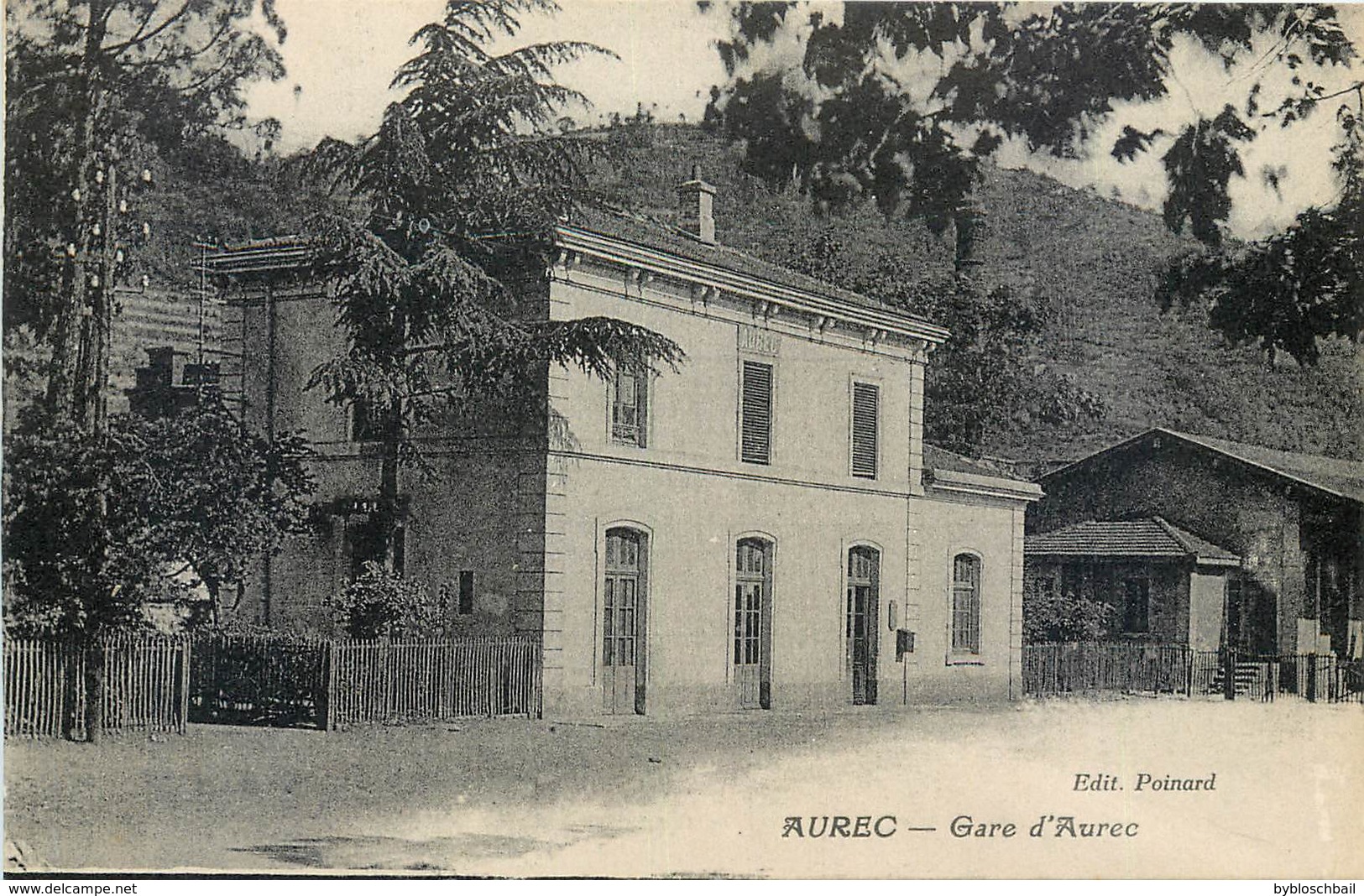 Lot 11 CPA 43 Haute Loire Aurec Gare Vue Générale Eglise Place Marronniers Pont Route Notre Dame Chateau Mairie Usines - Autres & Non Classés