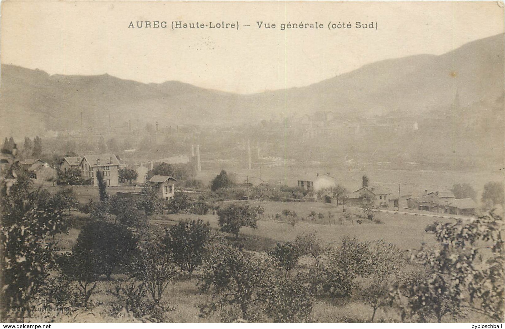 Lot 11 CPA 43 Haute Loire Aurec Gare Vue Générale Eglise Place Marronniers Pont Route Notre Dame Chateau Mairie Usines