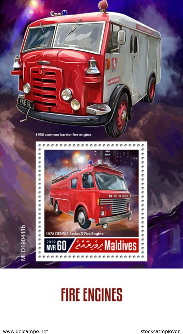 Maldives  2019 Fire Engines,fire Truck  S201907 - Maldives (1965-...)