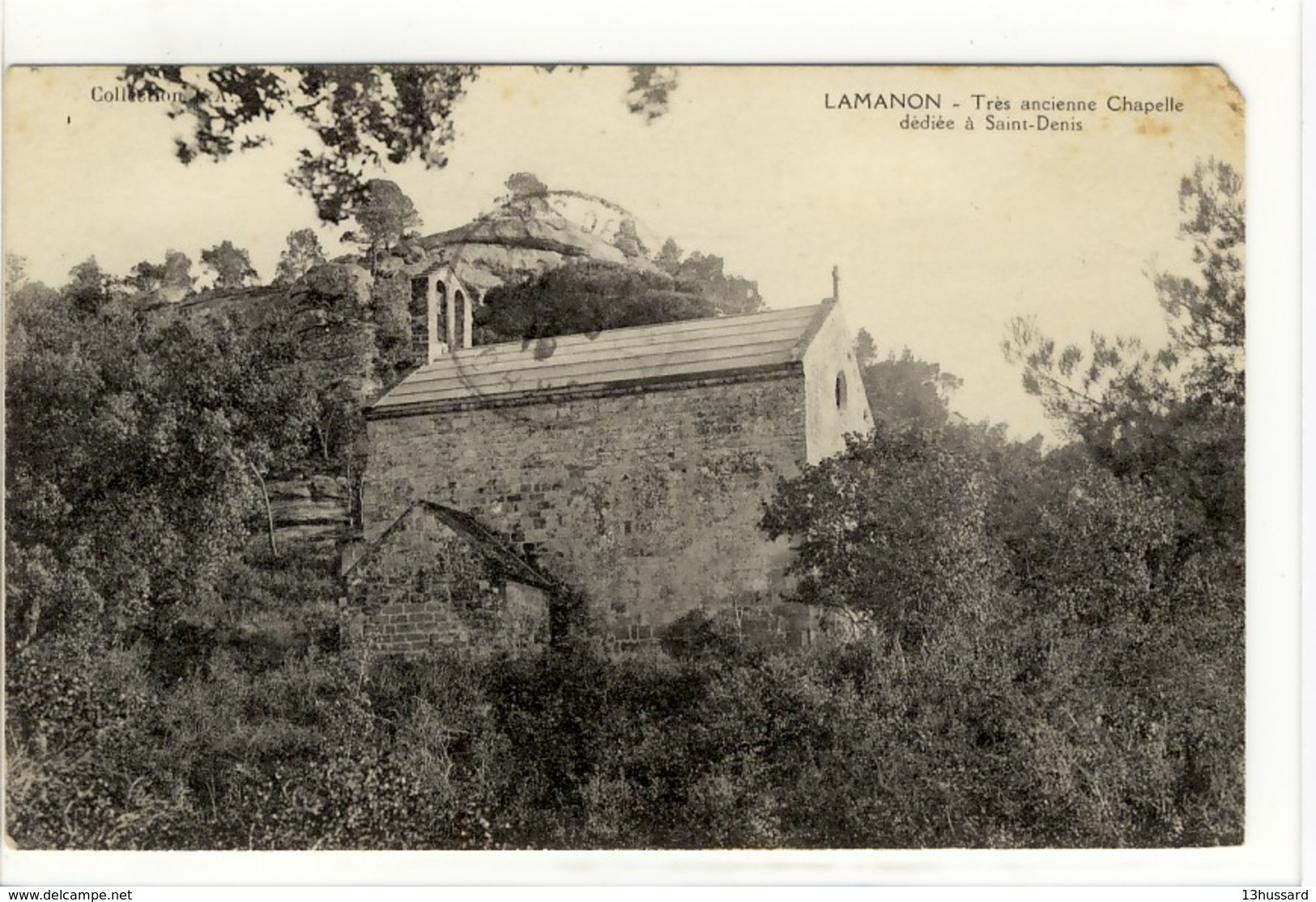 Carte Postale Ancienne Lamanon - Très Ancienne Chapelle Dédiée à Saint Denis - Other & Unclassified