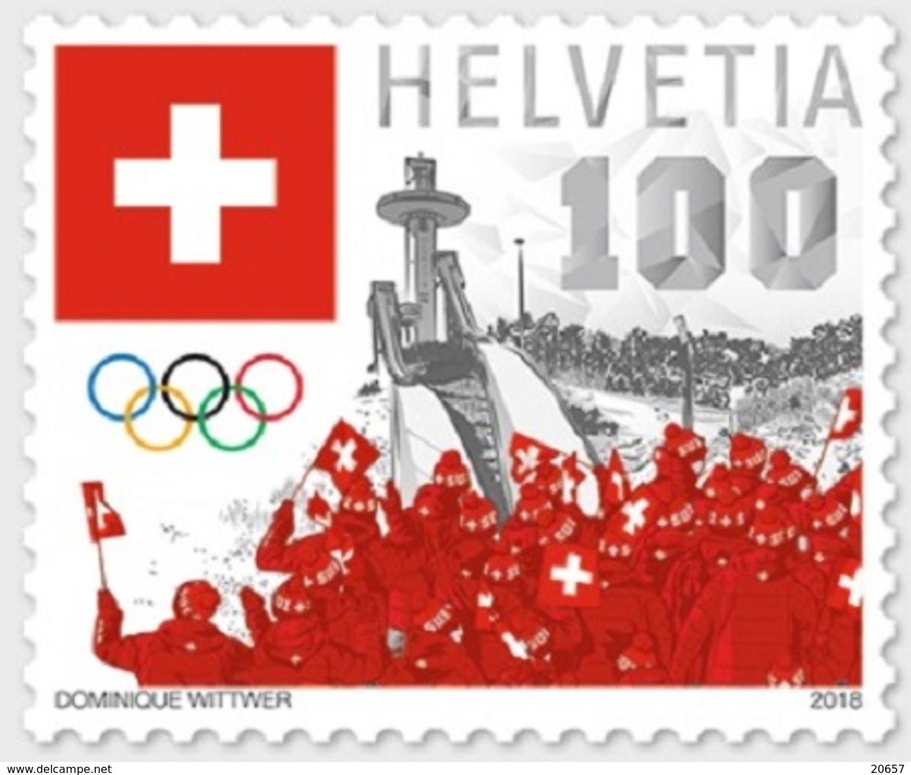 Suisse Helvetia 2452 JO Corée - Winter 2018: Pyeongchang