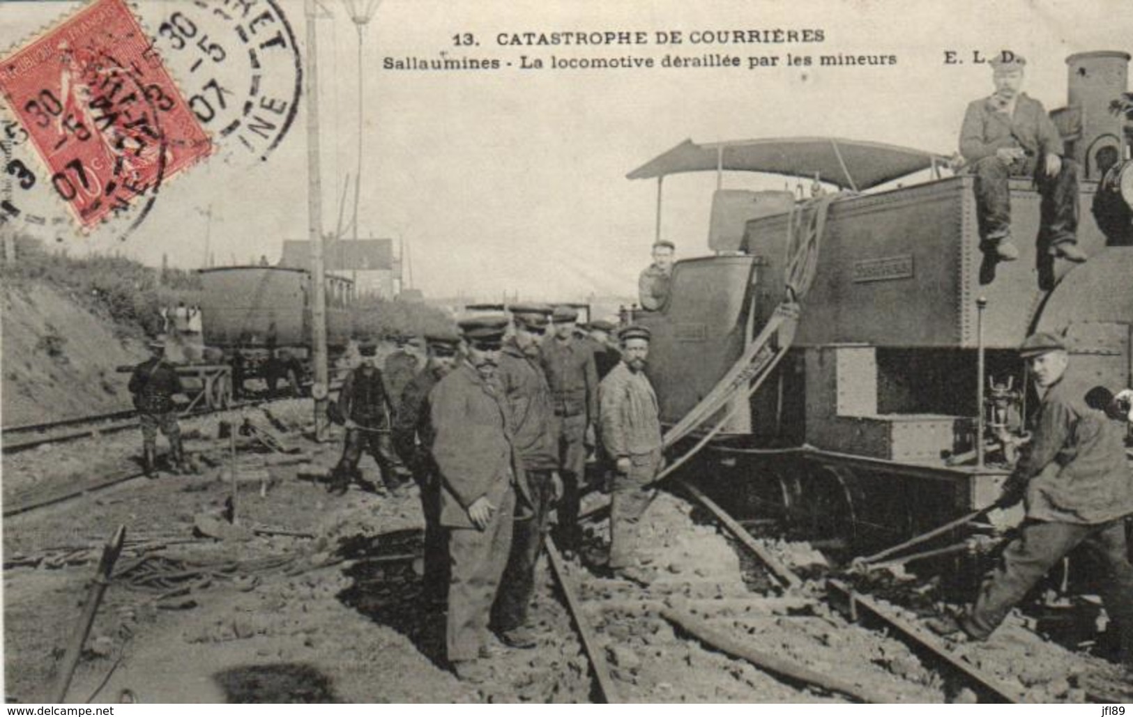 62 - Pas De Calais - Catastrophe De Courrières - Sallaumines - Locomotive Détruite - C 8887 - Autres & Non Classés