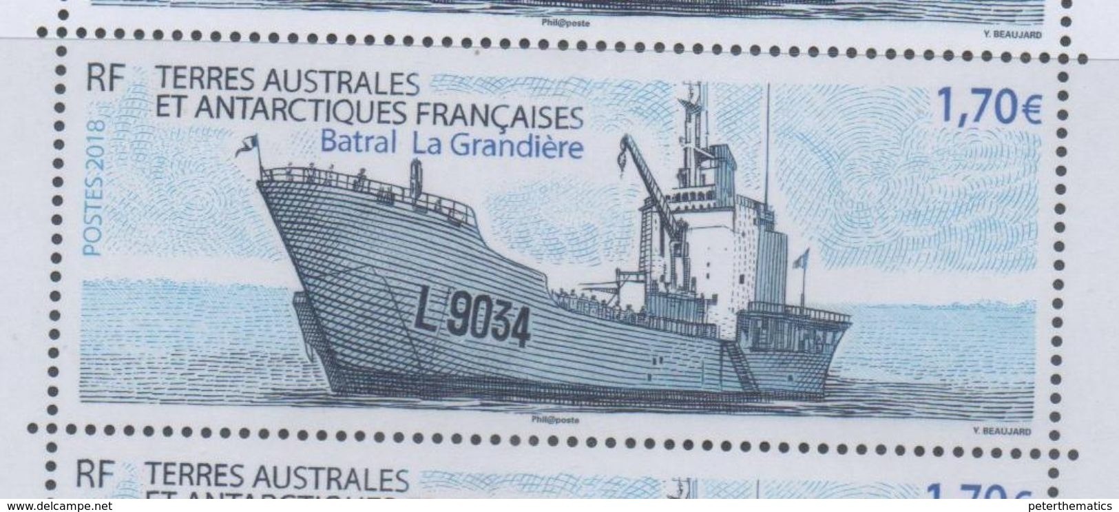 TAAF, FRENCH ANTARCTIC, 2018, MNH , SHIPS, BATRAL LA GRANDIERE, 1v - Ships