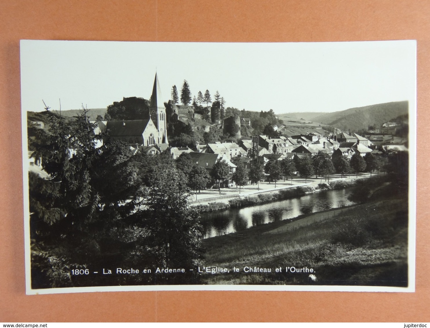 La Roche En Ardenne L'Eglise, Le Château Et L'Ourthe (Real Photo) - La-Roche-en-Ardenne