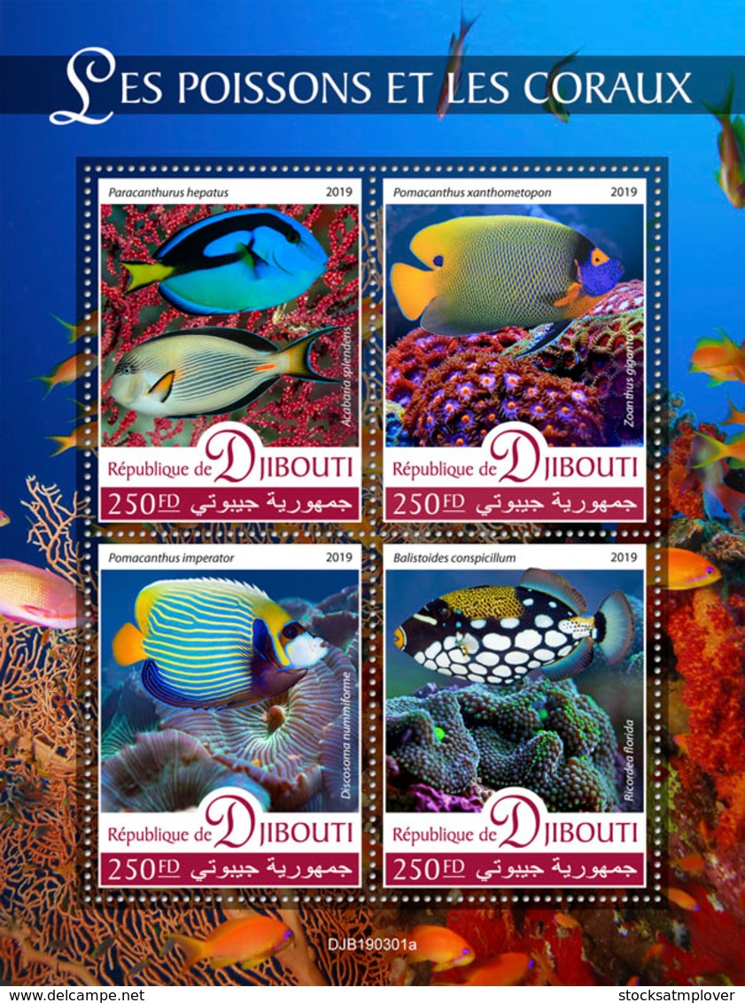 Djibouti   2019 Fauna  Fishes And Corals  S201907 - Djibouti (1977-...)