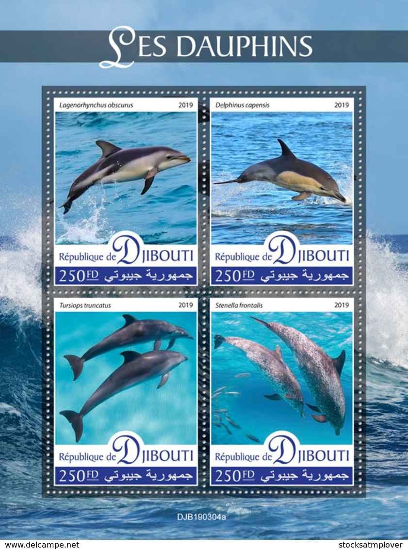 Djibouti   2019 Fauna  Dolphins S201907 - Dschibuti (1977-...)