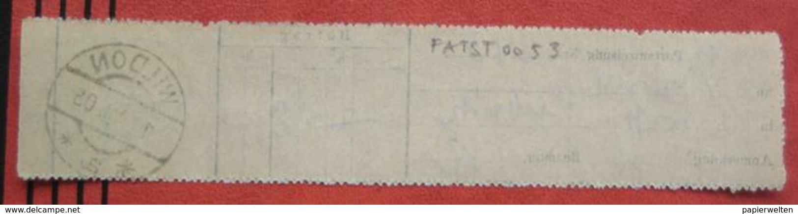 8410 Wildon - Aufgabeschein über Postanweisung 1905 - Maschinenstempel (EMA)