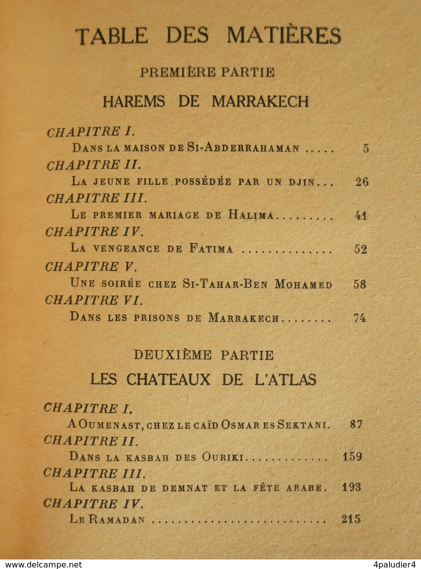 ( Maroc Marrakech ) LA VIE MYSTERIEUSE DES HAREMS Henriette CELARIE 1927 - Géographie