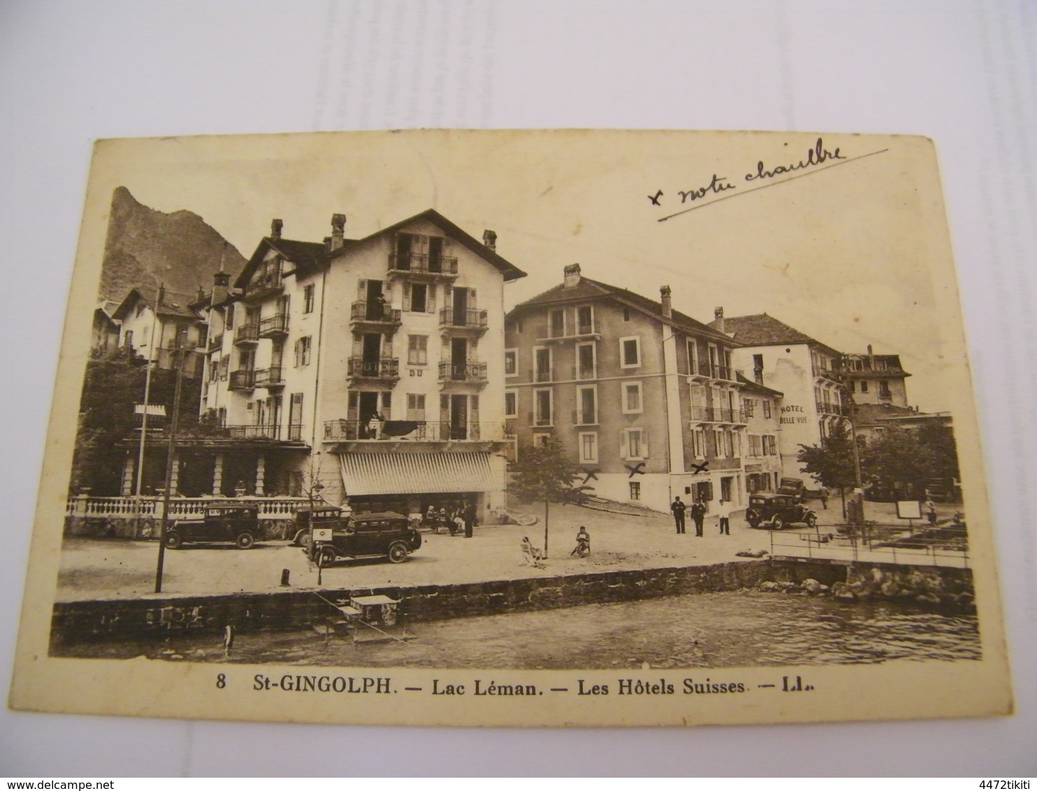 C.P.A.- Saint Gingolph (74) - Lac Léman - Les Hôtels Suisses - Hôtel Belle Vue - 1937 - SUP (CK 61) - Autres & Non Classés